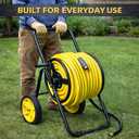 Garden 2-Wheel Hose Reel Cart, Residential Duty Hose Reel with Wheels, Outdoor Water Hose Reel for Backyard, Garden, or Lawn, Metal Hose Carts (175ft Hose Capacity)
