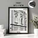 HOUSE DAY 16x20 Poster Frame MDF Wood and Polished Plexiglass, 16 x 20 Picture Frame Black without Mat or 12x18 with Mat, Horizontal or Vertical Wall Mounting 16x20 Poster Frames for Large Size Picture 1 Pack