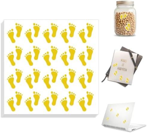 Peacoblue 400pcs Waterproof Self-Adhesive Stickers 0.6 x 0.8 Inch Footprint for Scrapbooking Planner Calendar Journaling Gift Decor Classroom Rewards Laptop, Fun Vinyl Stickers for Students Adult, Set of 12