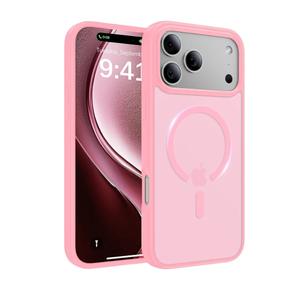 Magnetic for iPhone 17 Pro Case, [Anti-Slip] [Military-Grade Drop Protection] [Camera Protection] Skin-Friendly Slim Matte Shockproof Protective for iPhone 17 Pro Phone Case, Pink