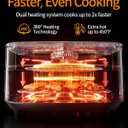 EDENPEER 6 Quart Large Air Fryer, Top & Bottom Dual Heat, No Shake, No Flip, 6 QT with Unique Design