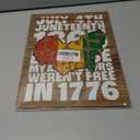 Juneteenth Independence Day Decorations Outdoor Freedom Day Hanging Door Decor African American Black History Festival Celebration Sign 8 x 10 inches