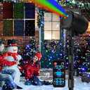 Christmas Projector Lights Outdoor, 3 Color Laser Starry Light Show with RF Remote Control for House Patio Garden Outside Holiday Christmas Decoration Indoor Wedding Party Holiday Xmas Gift - Black