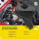YHTAUTO Engine Coolant Recovery Overflow Reservoir Expansion Tank W/O Pressurized Cap & Sensor For BMW E70 F85 F15 X5 F16 F86 E71 E72 X6 Replace for# 17137647290