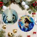 3 x Christian Gift: Jesus Ornament | Christmas Ornaments (Christmas Tree Ornaments), Holiday Ornament, Christian Home Decor, Jesus Christ Decoration, Religious Gifts & Xmas Gifts