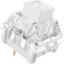 Zjmehty Kailh Box Mechanical Keyboard Switches,3-Pin 45gf Clicky/Speed Typing/Gaming/Waterproof Switches(90Pcs,Kailh Box White)