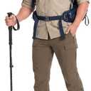 Moosehill Men's Hiking Pants: Lightweight & Stretch | Inner-thigh Vents, Roll-Up Legs, 6 Pockets, Breathable, Quick Dry, Waterresistant, for Trail, Travel & Camping
