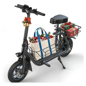 Gyroshoes C1S Electric Scooter for Adults with Seat & Large Basket, 550W Motor, 20 Mile Range, 19MPH, Foldable E-Scooter for Commuting, Pets Dog, Grocery Shopping