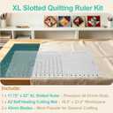17.75" x 22" XL Slotted Ruler with A2 Mat & Blades