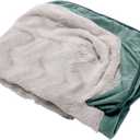 Furhaven Replacement Dog Bed Cover Perfect Comfort Plush & Velvet Waves Sofa-Style, Machine Washable - Celadon Green, Large
