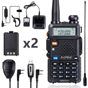 BaoFeng UV-5R 8 Watt Ham Radio BaoFeng Radio with Extra 1800mAh Battery and 771 Antenna Dual Band Ham Radio Handheld Includes Full Kit Walkie Talkie