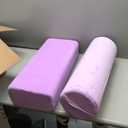 2 PCS Yoga Bolster Pillow Set Washable Velvet Cover Meditation Bolster with High Density Foam and Carry Handle Rectangular and Cylinder Bolsters for Restorative Yoga