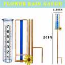 Rain Gauge Outdoor, Freeze Proof Rain Gauges Outdoors Best Rated,7" Capacity Detachable Rain Guage with Stake for Yard,Lawn & Garden,Large Clear Number and Scale Rain Measure Gauge,Rain Water Meter