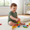 PATPAT Baby Bodysuits Supersoft Bamboo Viscose - Short Sleeve Boys and Girls - Newborn Infant Unisex Clothes Pack (0-3 Months, Jungle Dino)