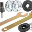 Yakamoz Drill Angle Grinder Adapter with Flange Nut Parts Set, 6mm and 10mm Drill Arbor Mandrel Adaptor with 3 Set Replacement Grinder Flange Nuts and Spanner Wrench Conversion Tool