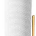 Paper Towel Holder Countertop, Standing Paper Roll Holder with Anti Slip Weighted Base, Stainless Steel Freestanding Paper Towel Holder for Kitchen, Gold
