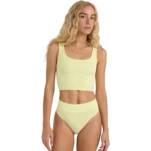 Organic Basics Women's Smooth Thong Seamless Underwear (Yellow, S)