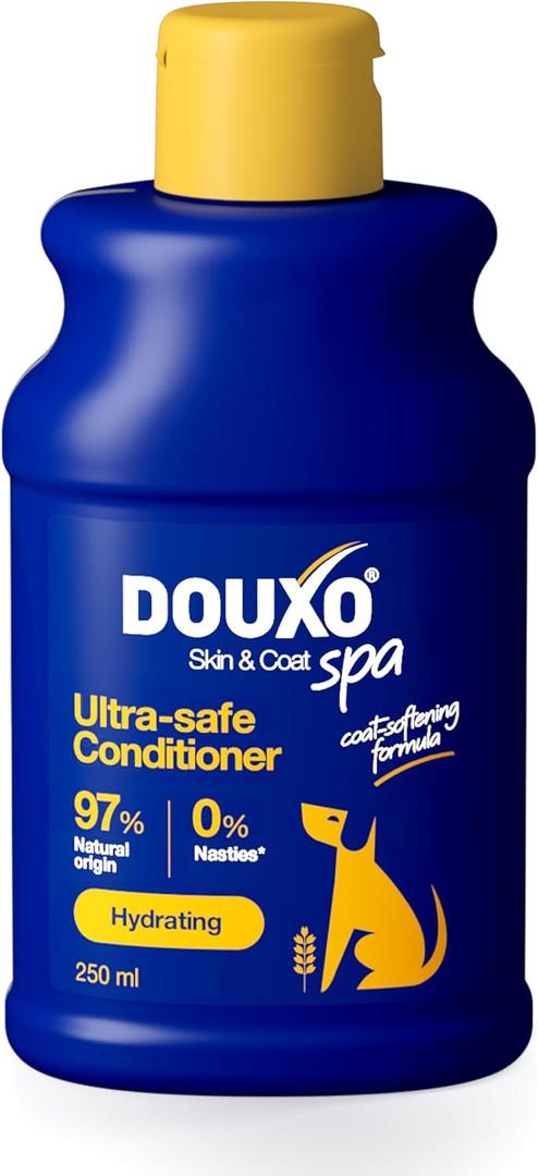 Douxo Spa - Oatmeal Dog Conditioner, 250 ml, Safely Detangles, Revives the Fur and Moisturises the Skin, Leaves the Coat Soft, Silky and Radiant, pH Balanced and Hypoallergenic Skin-Friendly Formula