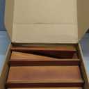 3 Tier Cologne Organizer for Men - Brown Wooden Cologne Perfume Display Stand with Drawer and Hidden Compartment, Mens Cologne Rack Holder Shelf for Room