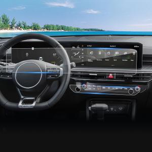 (4Pack) 2025 2026 Carnival Screen Protector for Kia Carnival (Dual 12.3Inch&AC) (LX/LXS/EX/SX/SX Prestige), 2026 2025 Carnival Hybrid Accessories Touch Sensitive/High Clarity 12.3"&AC