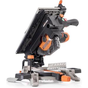 Evolution R8MTS 8-1/4" Convertible Miter/Table Saw - Multi-Function Saw - 0-45 Bevel & +/- 45 Miter - Multi-Material Cutting: Wood, Plastic, Metal - Compact, Powerful 12A Motor - TCT Blade Incl