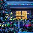 KAQ Outdoor C9 Multicolor Easter Lights, 2PK 100 LED 98ft Extendable Plug in String Lights for Outside, Waterproof Light Wedding Party Outdoor&Indoor Easter Decorations (Multicolor)