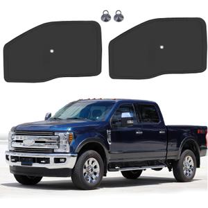 Front Side Window Sun Shade with Suction Cups for 2017-2022 Fo-rd F250 F350 Super Duty 2Dr 4Dr Pickup, Foldable Window Sunshade Sun Visor Protector, Side Window Shades Blocks UV Rays Heat