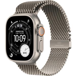 Apple Watch Ultra 3 [GPS + Cellular 49mm] Running & Multisport Smartwatch w/Rugged Titanium Case w/Natural Titanium Milanese Loop - L. Satellite Communications, Advanced Health & Fitness Tracking