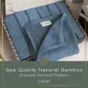 Tidal Blue Facial Washcloths Set of 6 Soft Cloths 10 x 10 100% Viscose Derived from Bamboo Spa-Like Feel Silky Face Cloth for Skin Cleansing