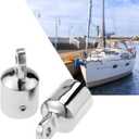 2Pcs Boat Bimini Top Fitting Deck Hinge Slide Cap Pipe Eye End Cap External Eye End Canopy Tube Boat Accessories (7/8" 22mm)