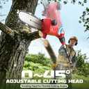 Ecarke Electric Pole Saw Compatible with Milwaukee 18V, 8 Inch Tree Trimmer Cutter, 16FT Max Total Reach, Cordless Chainsaw, 26ft/s Cutting Speed Pruner for Tree Trimming, Branch Pruning (Tool Only)