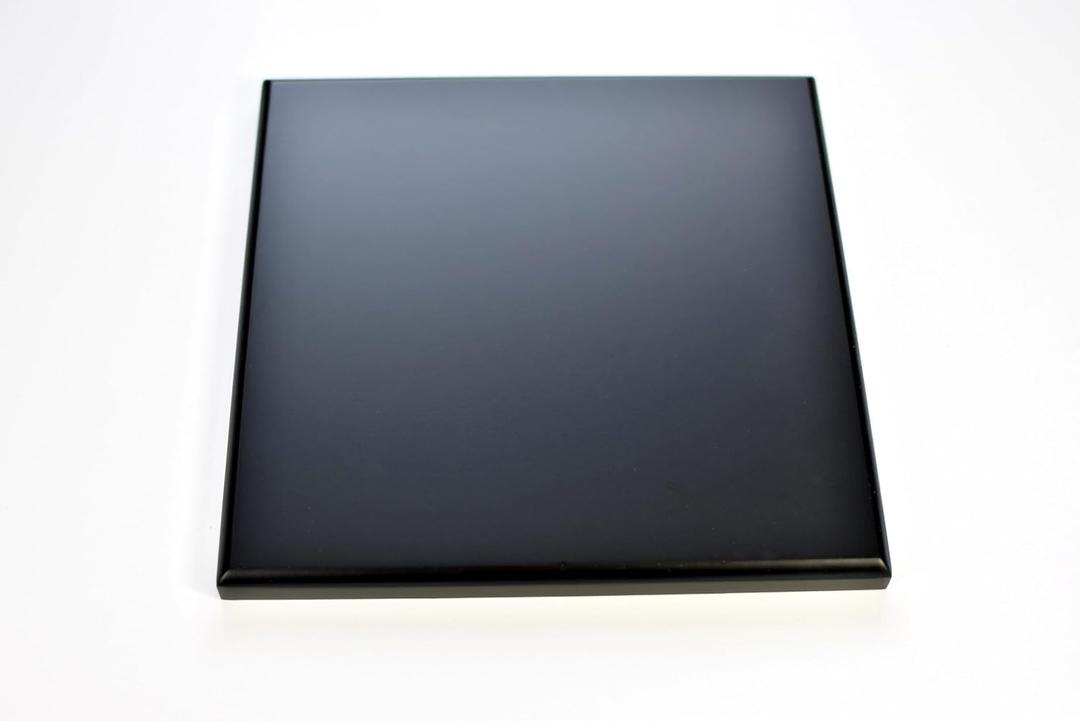 Square MDF Wood Display Base with bevel Edge, 9x9 inches, Art Display, Sculpture Stand, Statue Display, Minimalism Style Jewelry Display Stand Showcase Black