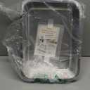 Stainless Steel Cat Litter Box, Metal Kitty Litter Box for Small Cats, Non-Stick, Easy to Clean, Odor-Free, 15.6"×11.6"×3.9", Low Entry for Kittens, Rabbits & Small Breeds