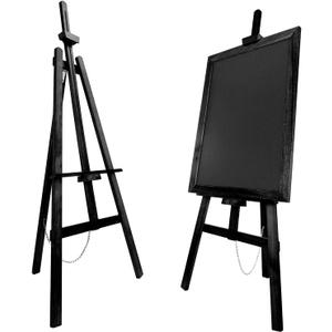 Vaste Large Adjustable Wooden Easel, Art Easel Stand for Painting Canvas, Sketch Pine Wood Floor for Adults, Heavy Duty Artist Display for Drawing, Signs