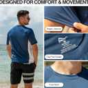 Kanu Surf Men’s Swim Shirt with Short Sleeves – UPF 50+ Rash Guard with Quick-Dry Fabric, Size: 4X