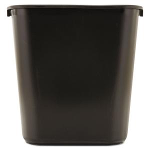 Rubbermaid Commercial Products Deskside Wastebasket/Trash Can, 3.25-Gallon/13-Quart, Black, Small, for Bedroom/Bathroom/Office, Fits Under Desk/Sink/Cabinet