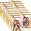 WIFTREY 5x7 Gold Picture Frame Bulk, Multi 5 x 7 Photo Frames for Wall Hanging or Tabletop Display, 18 Pack