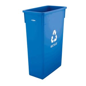 Winco Slim Commercial Trash Can/Waste Container, 23 Gallon Recycle, Blue