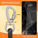 Pawaboo Dog Seatbelt for Car, Reflective Rope Dog Dog Car Seat Belt Bungee, Pet Tether Safety Restraint with Heavy Duty Buckle, Dogs Cars Harness Leash with 360 Lockable Buckle, Black