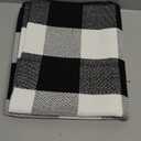 SEEKSEE Cotton Buffalo Plaid Rug 27.5"x43" Black and White Checked Rug Washable Doormats Indoor Outdoor Rugs for Layered Front Door Mats, Porch, Kitchen, Farmhouse, Entryway