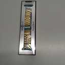 Compatible Galaxy Watch 6 Band Classic 47mm 46mm 44mm 43mm 42mm 40mm Bands, Samsung No Gap Solid Stainless Steel Strap for Men Women 4 5 6 Pro (Gold)