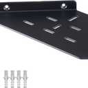 Corner Shelf, 3.0mm Aluminum Alloy Corner Shelf Wall Mounted, for Bathrooms,Offices, Bedrooms,Kitchens,Dorm Rooms and Living Rooms(6 in Black)