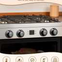 Stove Knob Safety Covers - 5 Pack Heat Resistant Oven Knob Covers for Child Safety with 3M Strong Adhesive, Gas Stove Knob Covers with Dual-Button Locks & Visual Design, Black