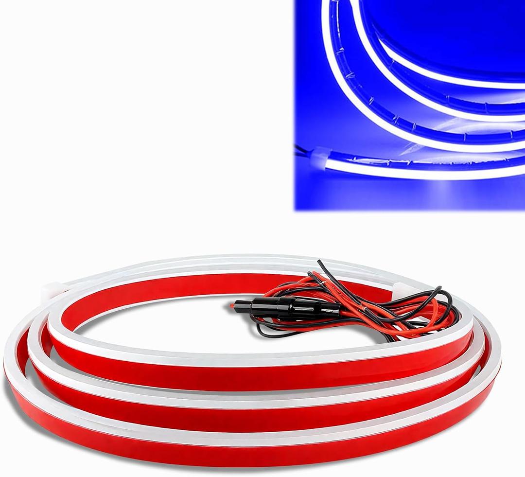 Car Hood Light Strip, Daytime Running Lights, 71 Inch Waterproof Flexible Dynamic Scan Start up Hoodbeam Kit, Auto Accessories LED Car Exterior DRL Lighting Bar for Most Vehicles (Blue)