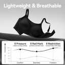 Nursing Bras for Breastfeeding Seamless Maternity Bra Wireless Pregnancy Sleep Bralette Natural Shape Support (Black, XXL)