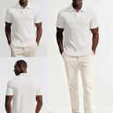 PJ PAUL JONES Mens Polo Shirts Short Sleeve Knit Polo Casaul Collared Polo Shirts Wrinkle-Free Golf Polo (XL)