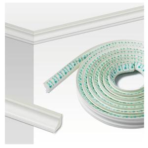 Peel and Stick Crown Molding, 16Ft (197") x 2" Self-Adhesive Ceiling Trim, Flexible Wall & Ceiling Molding for DIY Home Decor, Easy to Install No Tools Needed (Off-White)