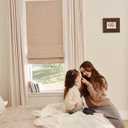 Blackout Roman Shades Cordless for Windows, Pull Down Window Shades Blinds with Heavy 430GSM Chenille & White Backing & Thermal Insulated & Hidden Cords, 36x72 Inches (Warm Beige)