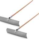 Gisafai 2 Pack 60" Concrete Placer Rake with 22" Wide Steel Rake Head