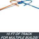 Hot Wheels Toy Car Track Builder Playset, Deluxe Stunt Box with 25 Component Parts & 1:64 Scale Vehicle 